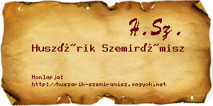 Huszárik Szemirámisz névjegykártya